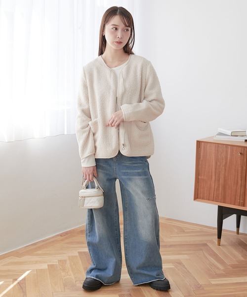 ECRIRE（エクリール）の「ボアジャケット（その他アウター・レディース・ブラウン/モカ/アイボリー・M）」の10枚目の写真