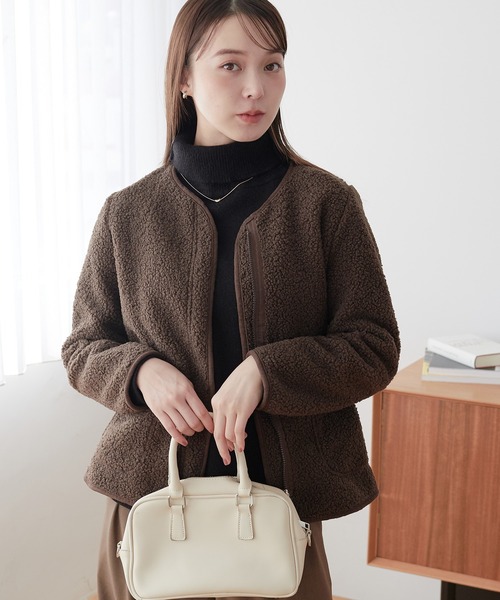 ECRIRE（エクリール）の「ボアジャケット（その他アウター・レディース・ブラウン/モカ/アイボリー・M）」の19枚目の写真