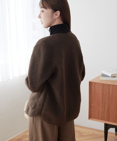 ECRIRE（エクリール）の「ボアジャケット（その他アウター・レディース・ブラウン/モカ/アイボリー・M）」の20枚目の写真