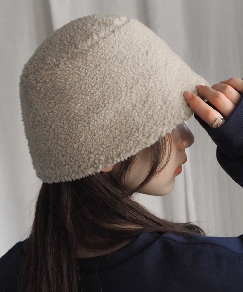 minia（ミニア）の「ボアバケハ（ハット・レディース・ブラウン/ベージュ/ブラック・FREE）」の11枚目の写真