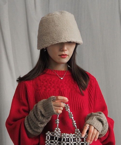 minia（ミニア）の「ボアバケハ（ハット・レディース・ブラウン/ベージュ/ブラック・FREE）」の20枚目の写真