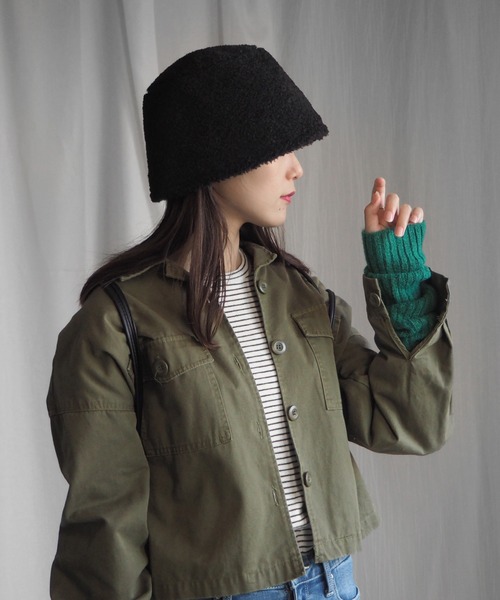 minia（ミニア）の「ボアバケハ（ハット・レディース・ブラウン/ベージュ/ブラック・FREE）」の10枚目の写真