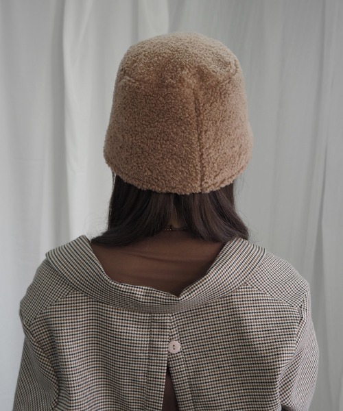 minia（ミニア）の「ボアバケハ（ハット・レディース・ブラウン/ベージュ/ブラック・FREE）」の12枚目の写真