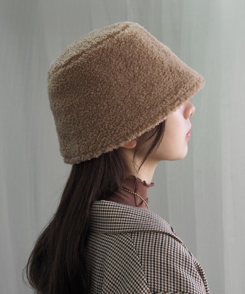 minia（ミニア）の「ボアバケハ（ハット・レディース・ブラウン/ベージュ/ブラック・FREE）」の17枚目の写真