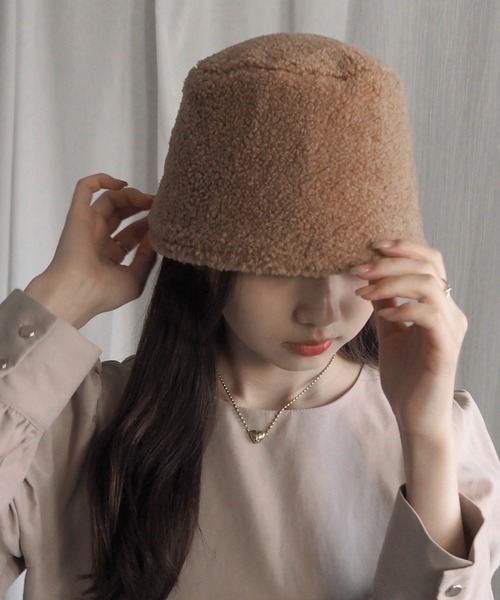 minia（ミニア）の「ボアバケハ（ハット・レディース・ブラウン/ベージュ/ブラック・FREE）」の21枚目の写真