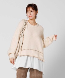 HONEYSUCKLE ROSE | 【HONEYSUCKLE ROSE】フェイクレイヤードニット(ニット/セーター)