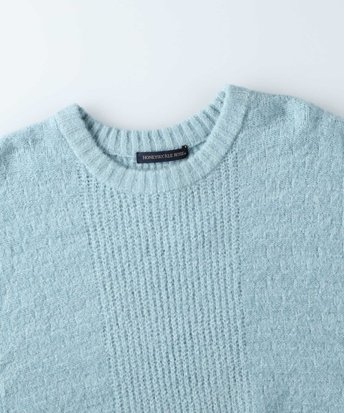 HONEYSUCKLE ROSE（ハニーサックルローズ）の「【HONEYSUCKLE ROSE】フェイクレイヤードニット（ニット/セーター・レディース・オフホワイト/ブルー・フリー）」の10枚目の写真