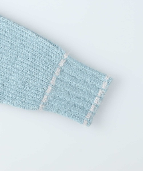 HONEYSUCKLE ROSE（ハニーサックルローズ）の「【HONEYSUCKLE ROSE】フェイクレイヤードニット（ニット/セーター・レディース・オフホワイト/ブルー・フリー）」の11枚目の写真