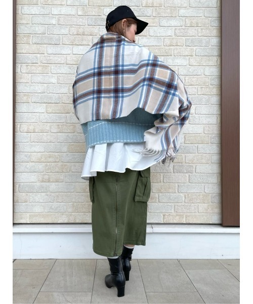 HONEYSUCKLE ROSE（ハニーサックルローズ）の「【HONEYSUCKLE ROSE】フェイクレイヤードニット（ニット/セーター・レディース・オフホワイト/ブルー・フリー）」の16枚目の写真