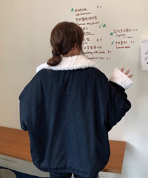 Girly Doll（ガーリードール）の「ボア付きブルゾン（ブルゾン・レディース・ピンク/ブラック/ブルー/イエロー・FREE）」の10枚目の写真