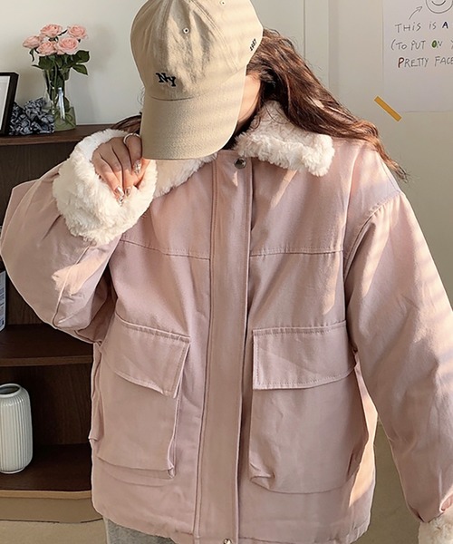 Girly Doll（ガーリードール）の「ボア付きブルゾン（ブルゾン・レディース・ピンク/ブラック/ブルー/イエロー・FREE）」の15枚目の写真