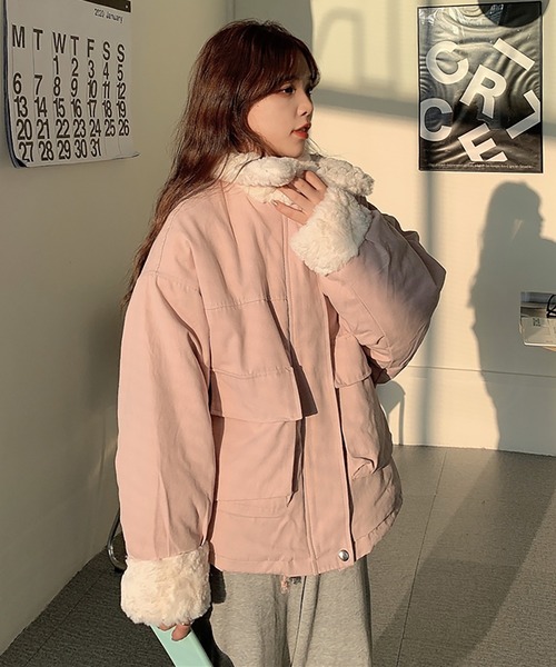 Girly Doll（ガーリードール）の「ボア付きブルゾン（ブルゾン・レディース・ピンク/ブラック/ブルー/イエロー・FREE）」の22枚目の写真