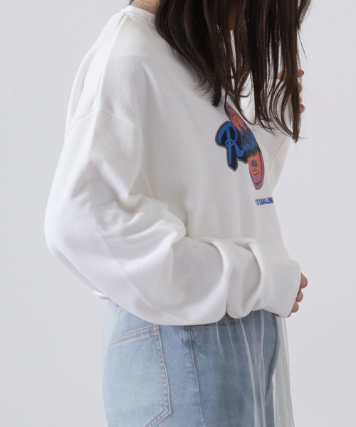MODISH GAZE(モディシュガゼ)の「MODISH GAZE クルーネックRisingプリントスウェット(スウェット・メンズ・オフホワイト/グリーン/ネイビー・M/L)」の6枚目の写真