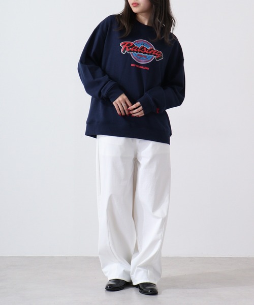 MODISH GAZE(モディシュガゼ)の「MODISH GAZE クルーネックRisingプリントスウェット(スウェット・メンズ・オフホワイト/グリーン/ネイビー・M/L)」の17枚目の写真