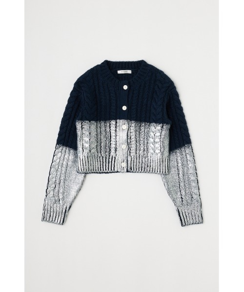 【セール】FOIL PRINT CABLE カーディガン（カーディガン/ボレロ）｜MOUSSY（マウジー）