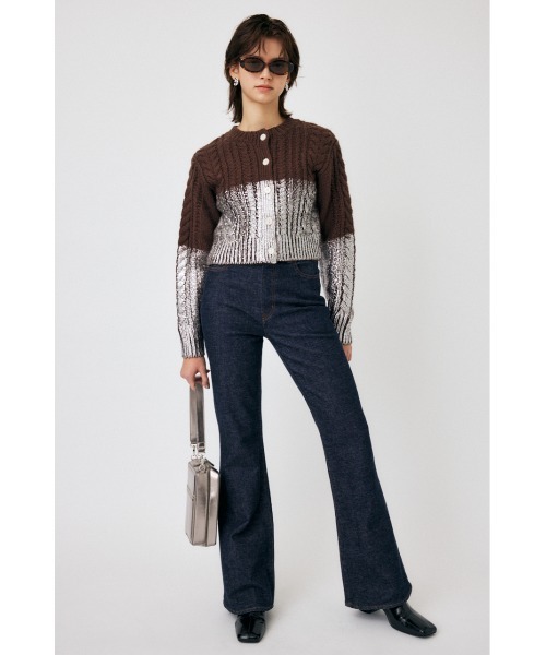 【セール】FOIL PRINT CABLE カーディガン（カーディガン/ボレロ）｜MOUSSY（マウジー）