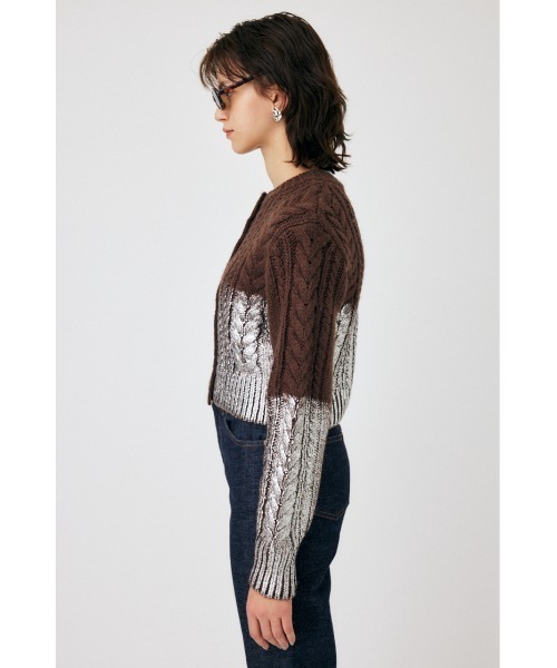 FOIL PRINT CABLE カーディガン FOIL PRINT CABLE カーディガン