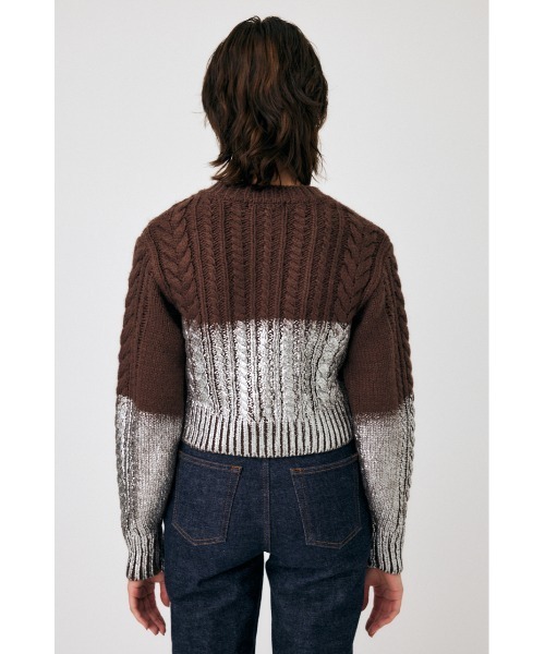 【セール】FOIL PRINT CABLE カーディガン（カーディガン/ボレロ）｜MOUSSY（マウジー）