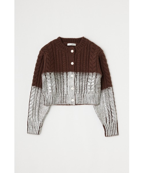 【セール】FOIL PRINT CABLE カーディガン（カーディガン/ボレロ）｜MOUSSY（マウジー）