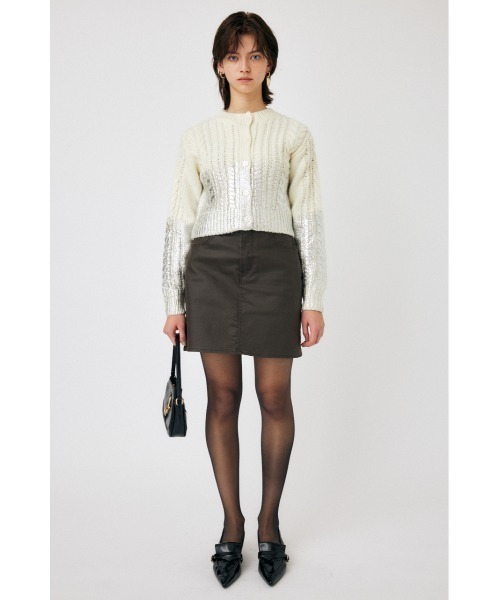 【セール】FOIL PRINT CABLE カーディガン（カーディガン/ボレロ）｜MOUSSY（マウジー）