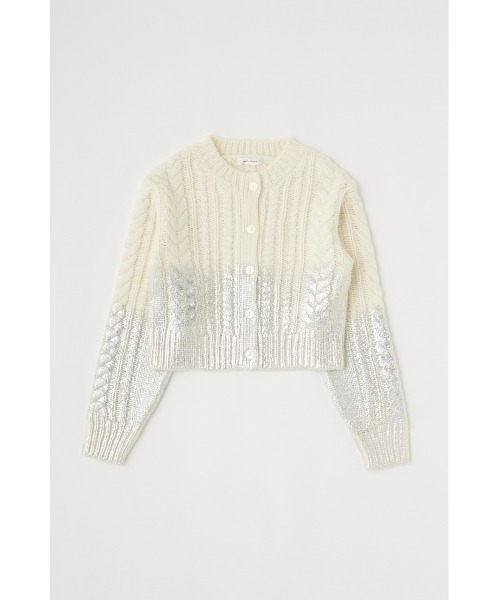 【セール】FOIL PRINT CABLE カーディガン（カーディガン/ボレロ）｜MOUSSY（マウジー）
