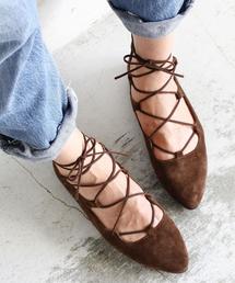 BEAUTY&YOUTH UNITED ARROWS | BY∵ スウェードレースアップフラット о(パンプス)