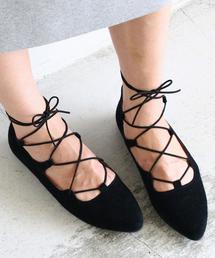 BEAUTY&YOUTH UNITED ARROWS | BY∵ スウェードレースアップフラット о(パンプス)