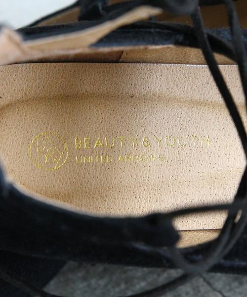 BEAUTY&YOUTH UNITED ARROWS(ビューティーアンドユースユナイテッドアローズ)の「BY∵ スウェードレースアップフラット ◆(パンプス・レディース・ブラック/ダークブラウン・LARGE/SMALL/MEDIUM)」の4枚目の写真