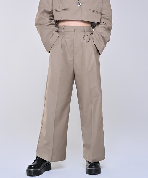 ★送料・関税込★AVANDRESS★ Smart Tuck Slacks★ ANCELLM - W/L WIDE EASY TUCK SLACKS | BLACK | スラックス