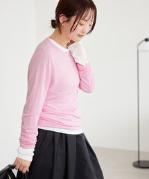 スローブイエナ　SLOBE IENA スラブ天竺クルーネックロンTEE 2枚 SLOBE IENA（スローブイエナ）の「《追加2》スラブ天竺クルーネック