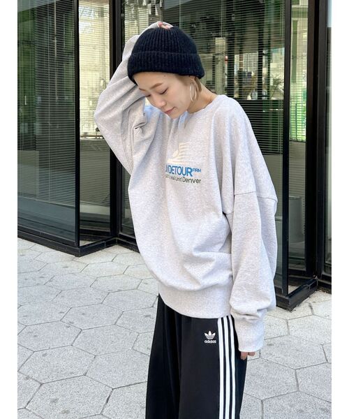 Ungrid（アングリッド）の「ロゴルーズスウェット（スウェット・レディース・アイボリー/チャコールグレー/ライトグレー・FREE）」の5枚目の写真