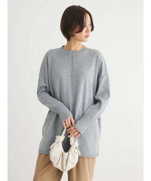 Green　Parks（グリーンパークス）の「もちやわ　ニットチュニック（チュニック・レディース・ブラック/ピンク/オフホワイト/杢グレー/サックスブルー・FREE）」の19枚目の写真