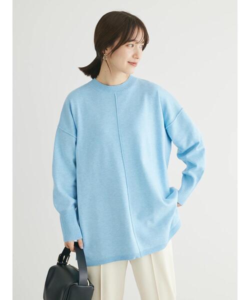 Green　Parks（グリーンパークス）の「もちやわ　ニットチュニック（チュニック・レディース・ブラック/ピンク/オフホワイト/杢グレー/サックスブルー・FREE）」の22枚目の写真