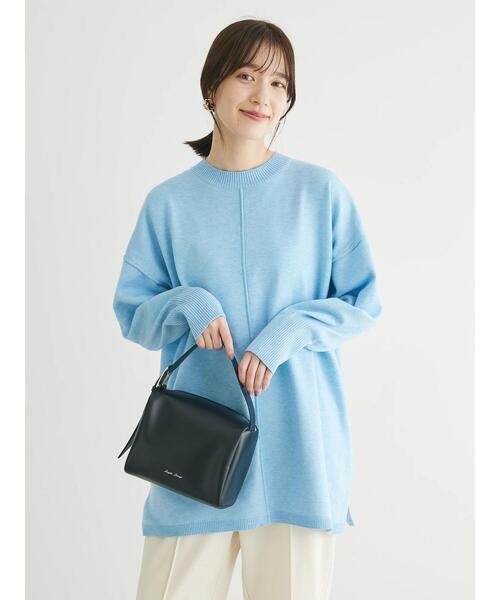 Green　Parks（グリーンパークス）の「もちやわ　ニットチュニック（チュニック・レディース・ブラック/ピンク/オフホワイト/杢グレー/サックスブルー・FREE）」の11枚目の写真