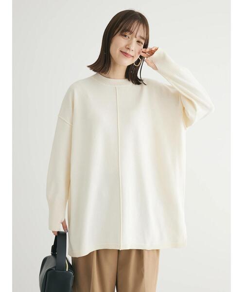 Green　Parks（グリーンパークス）の「もちやわ　ニットチュニック（チュニック・レディース・ブラック/ピンク/オフホワイト/杢グレー/サックスブルー・FREE）」の16枚目の写真