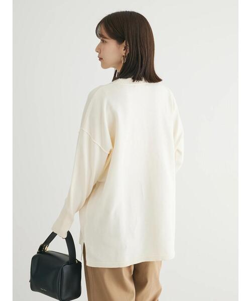 Green　Parks（グリーンパークス）の「もちやわ　ニットチュニック（チュニック・レディース・ブラック/ピンク/オフホワイト/杢グレー/サックスブルー・FREE）」の6枚目の写真