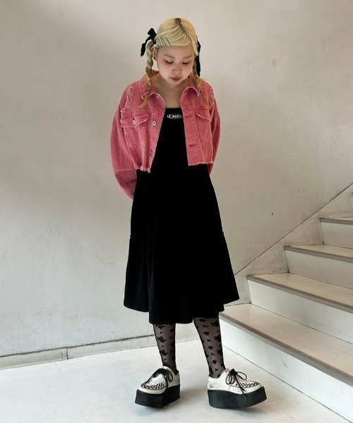 Candy Stripper(キャンディストリッパー)の「HOPPING SHORT ジャケット(デニムジャケット・レディース・ミント/インディゴブルー/ピンク/ブラック・2)」の14枚目の写真