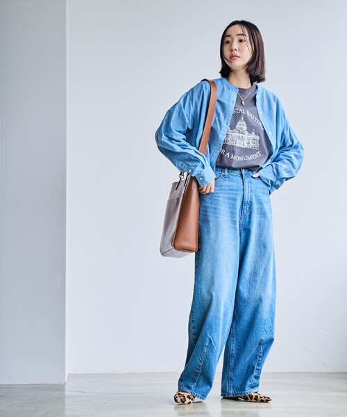 coen(コーエン)の「カーブデニムパンツ(デニムパンツ・レディース・ライトブルー/オフホワイト/コバルトブルー・S/M/L)」の12枚目の写真