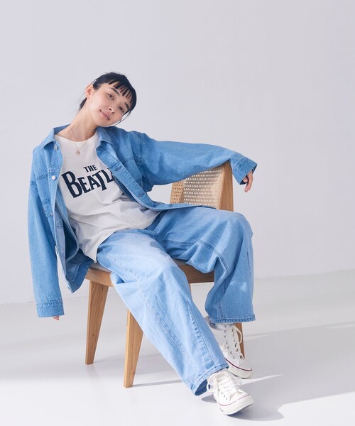 coen(コーエン)の「カーブデニムパンツ(デニムパンツ・レディース・ライトブルー/オフホワイト/コバルトブルー・S/M/L)」の16枚目の写真