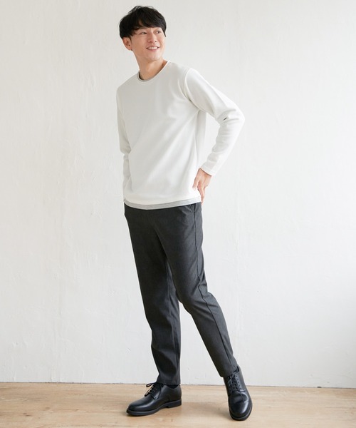 ikka（イッカ）の「【おっさんずラブ着用商品】パイナップルレイヤードロンＴ（Tシャツ/カットソー・メンズ・ブルー/グリーン/ベージュ/ネイビー/ピンク/ホワイト・L/M/XL/S）」の7枚目の写真