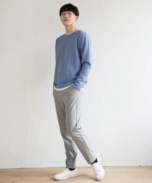 ikka（イッカ）の「【おっさんずラブ着用商品】パイナップルレイヤードロンＴ（Tシャツ/カットソー・メンズ・ブルー/グリーン/ベージュ/ネイビー/ピンク/ホワイト・L/M/XL/S）」の16枚目の写真