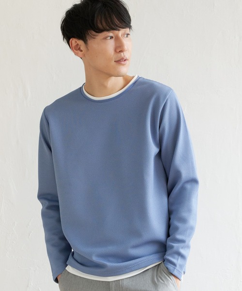 ikka（イッカ）の「【おっさんずラブ着用商品】パイナップルレイヤードロンＴ（Tシャツ/カットソー・メンズ・ブルー/グリーン/ベージュ/ネイビー/ピンク/ホワイト・L/M/XL/S）」の21枚目の写真