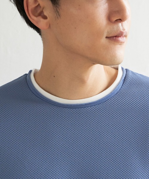 ikka（イッカ）の「【おっさんずラブ着用商品】パイナップルレイヤードロンＴ（Tシャツ/カットソー・メンズ・ブルー/グリーン/ベージュ/ネイビー/ピンク/ホワイト・L/M/XL/S）」の22枚目の写真