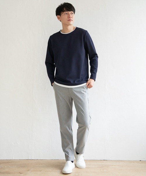 ikka（イッカ）の「【おっさんずラブ着用商品】パイナップルレイヤードロンＴ（Tシャツ/カットソー・メンズ・ブルー/グリーン/ベージュ/ネイビー/ピンク/ホワイト・L/M/XL/S）」の13枚目の写真