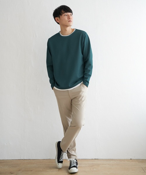 ikka（イッカ）の「【おっさんずラブ着用商品】パイナップルレイヤードロンＴ（Tシャツ/カットソー・メンズ・ブルー/グリーン/ベージュ/ネイビー/ピンク/ホワイト・L/M/XL/S）」の11枚目の写真