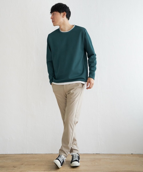 ikka（イッカ）の「【おっさんずラブ着用商品】パイナップルレイヤードロンＴ（Tシャツ/カットソー・メンズ・ブルー/グリーン/ベージュ/ネイビー/ピンク/ホワイト・L/M/XL/S）」の12枚目の写真