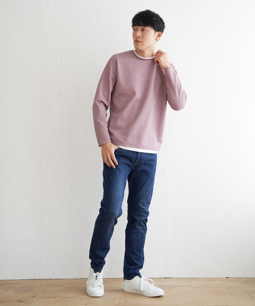 ikka（イッカ）の「【おっさんずラブ着用商品】パイナップルレイヤードロンＴ（Tシャツ/カットソー・メンズ・ブルー/グリーン/ベージュ/ネイビー/ピンク/ホワイト・L/M/XL/S）」の18枚目の写真