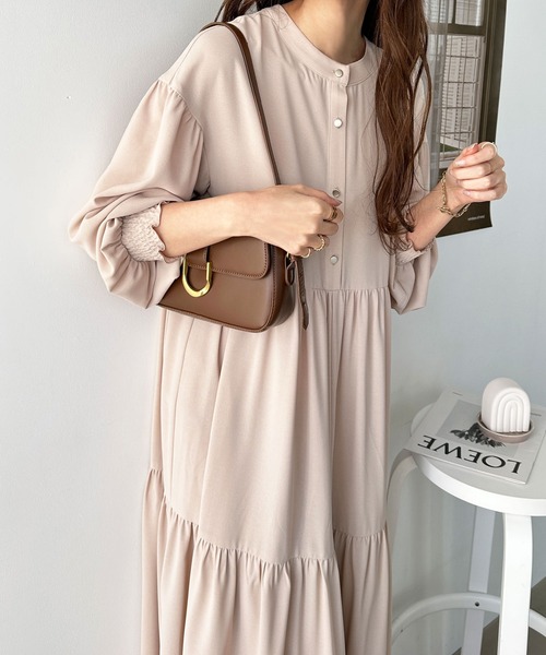 GeeRA（ジーラ）の「前後2WAYティアードシャツワンピース（シャツワンピース・レディース・ベージュ/ブラック/ライトブルー・SMALL/MEDIUM/LARGE/X-LARGE）」の10枚目の写真