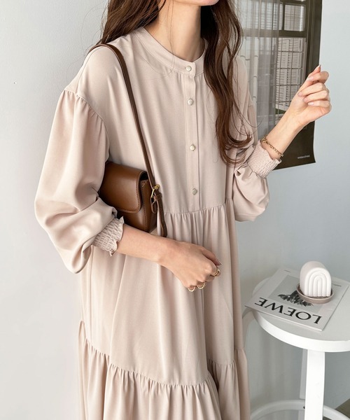 GeeRA（ジーラ）の「前後2WAYティアードシャツワンピース（シャツワンピース・レディース・ベージュ/ブラック/ライトブルー・SMALL/MEDIUM/LARGE/X-LARGE）」の11枚目の写真