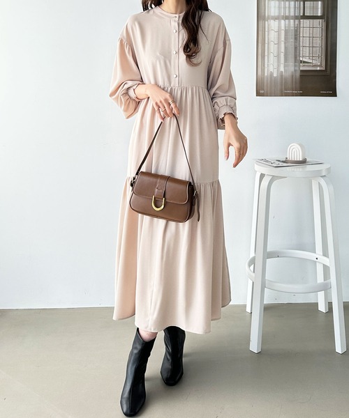 GeeRA（ジーラ）の「前後2WAYティアードシャツワンピース（シャツワンピース・レディース・ベージュ/ブラック/ライトブルー・SMALL/MEDIUM/LARGE/X-LARGE）」の15枚目の写真